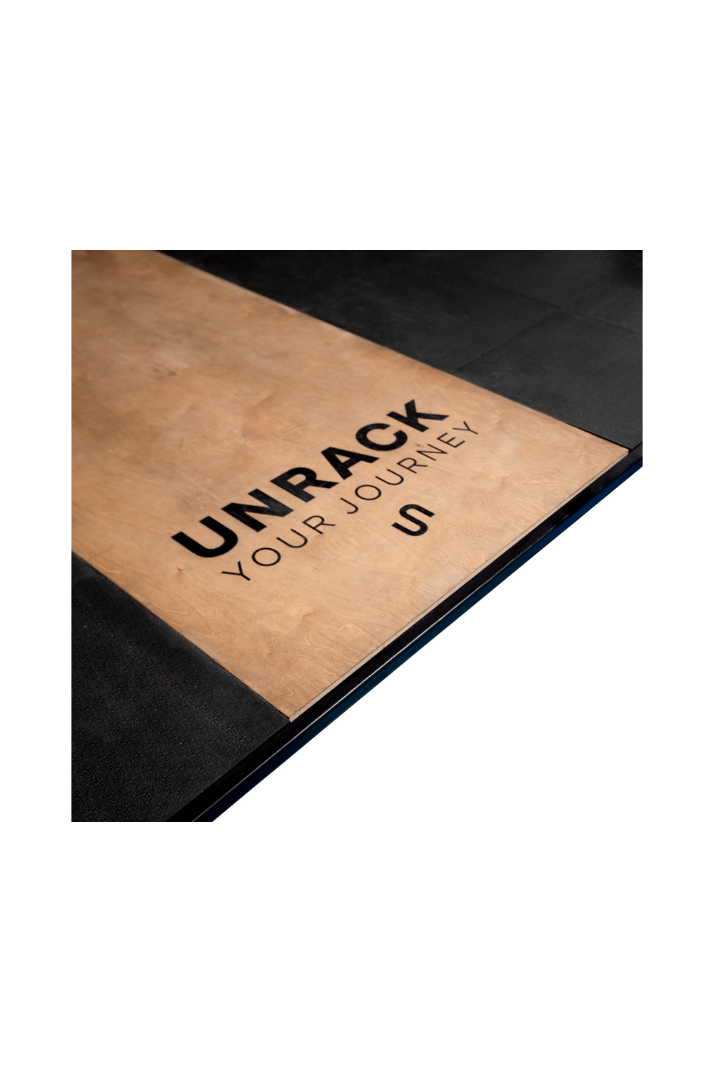 Unrack Weightlifting Platform – 2 × 3 m, Rubber + Wood