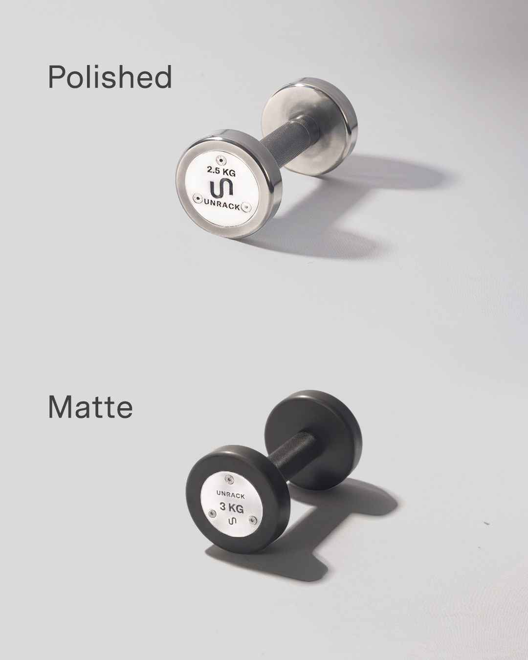 Unrack NoChrome Steel Dumbbells – 1–10 kg Pairs