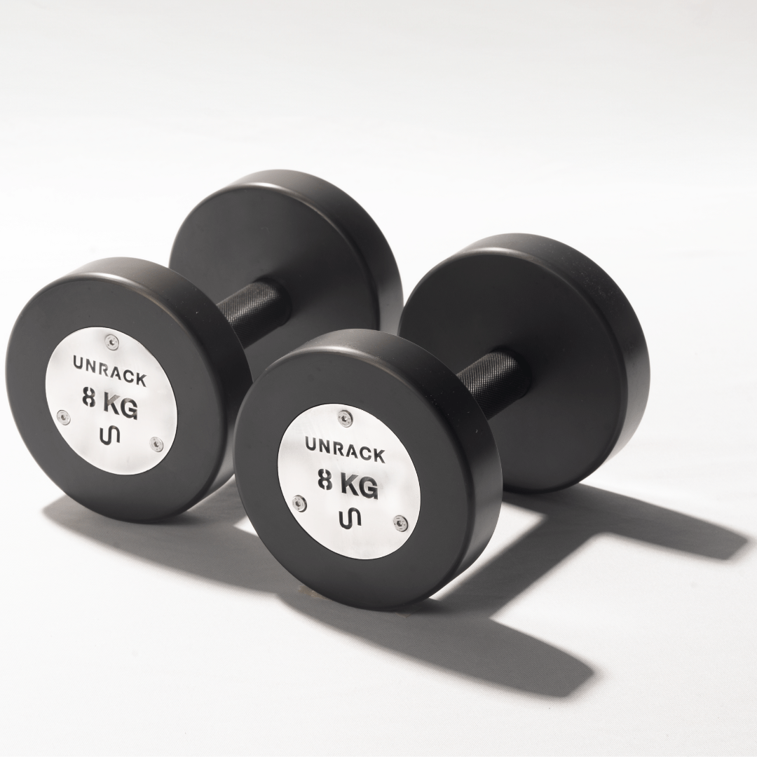 Unrack NoChrome Steel Dumbbells – Even Set (2/4/6/8/10 KG pairs) - UNRACK