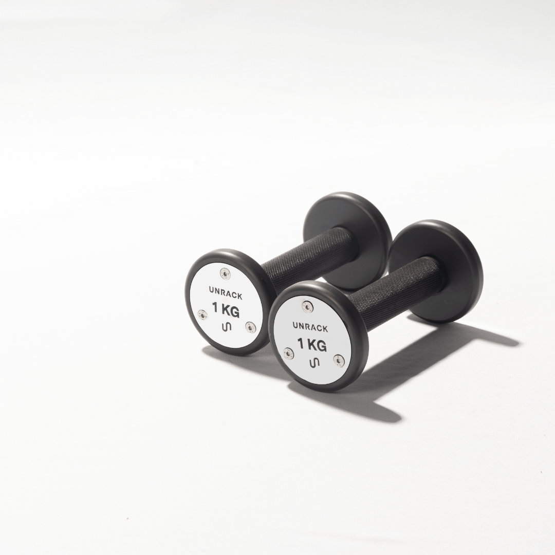 Unrack NoChrome Steel Dumbbells – Odd Set (1/3/5/7 KG pairs) - UNRACK
