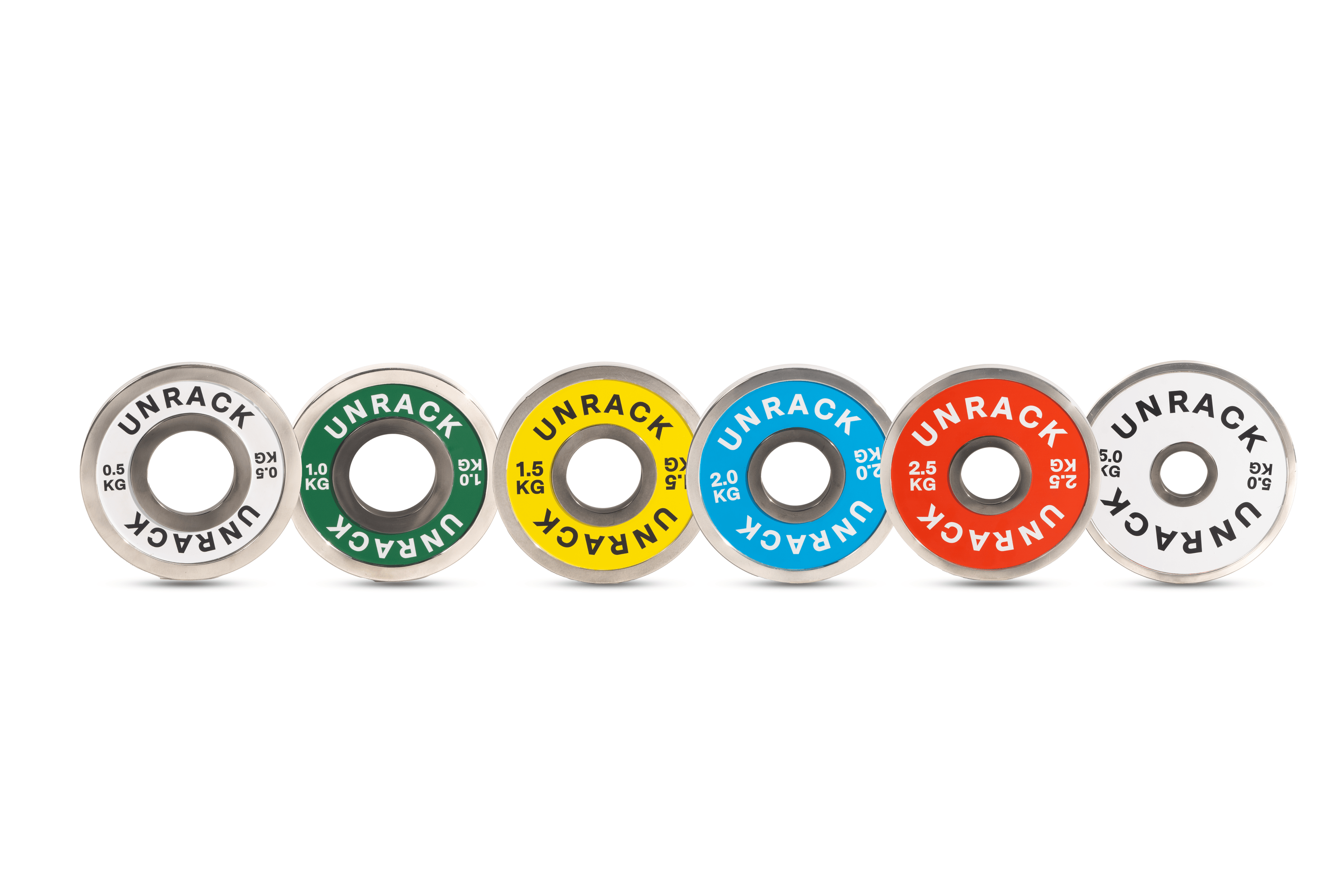Unrack Steel Fractional Plates – 0.5-5 kg pairs, IWF Colour Marked - UNRACK